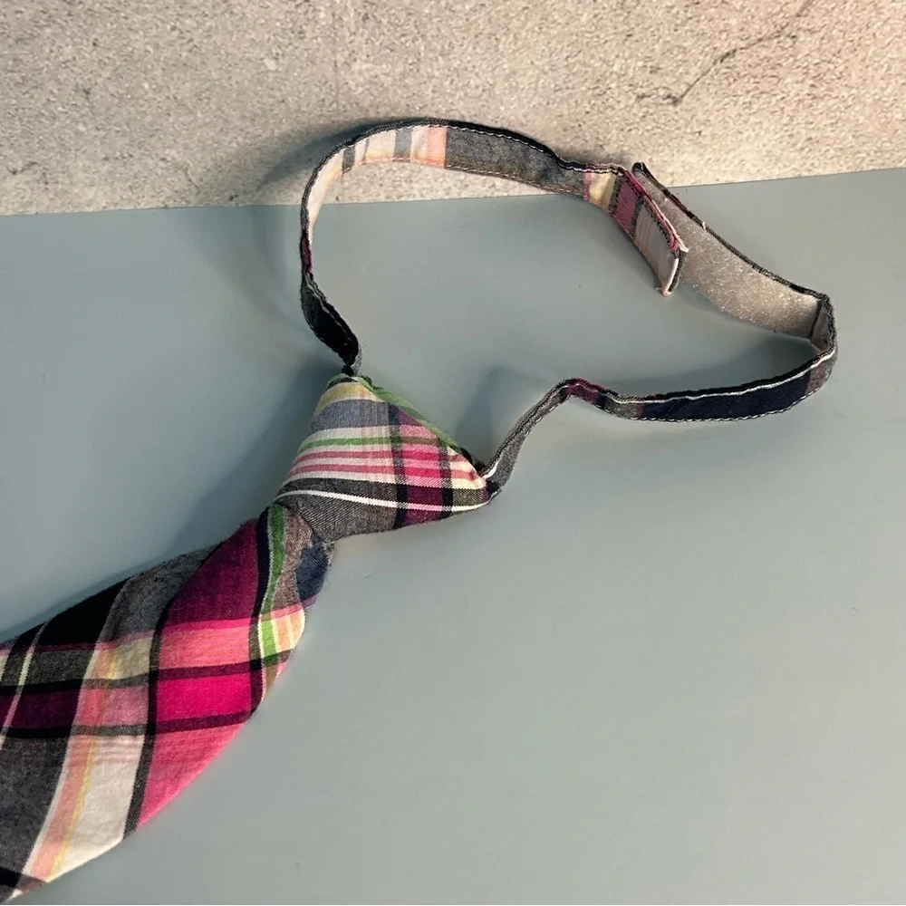 Gymboree Kids Plaid Tie in Pink and Green